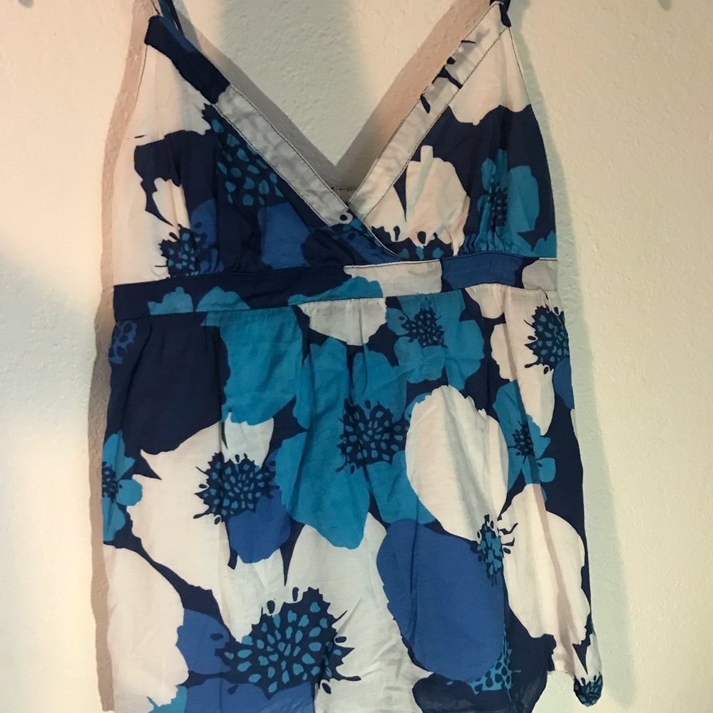 blue and white tanktop from aeropostale
